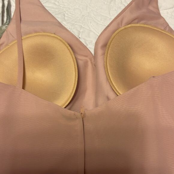 Alfred Angelo 7403 Love's First Blush Chiffon Sleeveless Dress Gown Size 10 - Picture 7 of 12